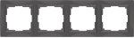 Рамка на 4 поста (серо-коричневый, basic) WL03-Frame-04 Werkel