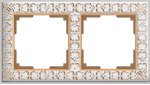 Рамка на 2 поста (белое золото) WL07-Frame-02 Werkel
