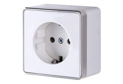 

Розетка с заземлением и шторками Gallant (белая) WL15-02-02 Werkel, WL15-02-02 белая