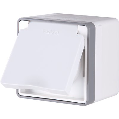 

Розетка влагозащ. с зазем. с защит. крышкой и шторками Gallant (белая) WL15-02-04 Werkel, WL15-02-04 белая