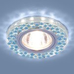 Встраиваемый точечный светильник с LED подсветкой 2194 MR16 SL/BL зеркальный/голубой Elektrostandard