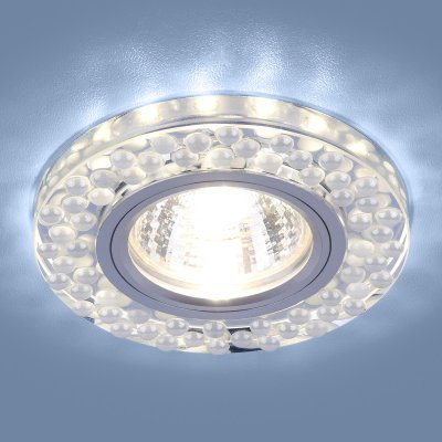 Встраиваемый точечный светильник с LED подсветкой 2194 MR16 SL/WH зеркальный/белый Elektrostandard