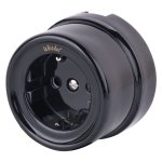 Розетка с заземлением и шторками (черный) Ретро WL18-03-02 Werkel