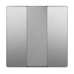 Набор клавиш для выключателя трехклавишного (cеребряный рифленый) WL09-SW-3G-CP Werkel