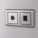 Накладка для RJ45 и RJ11 (глянцевый никель) WL02-RJ-CP Werkel