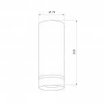 Накладной акцентный светодиодный светильник DLR022 12W 4200K хром Elektrostandard