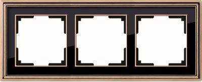 

Рамка на 3 поста (золото/черный) WL17-Frame-03 Werkel, WL17-Frame-03