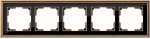 Рамка на 5 постов (золото/черный) WL17-Frame-05 Werkel