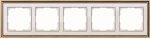 Рамка на 5 постов (золото/белый) WL17-Frame-05 Werkel