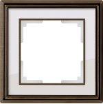 Рамка на 1 пост (бронза/белый) WL17-Frame-01 Werkel