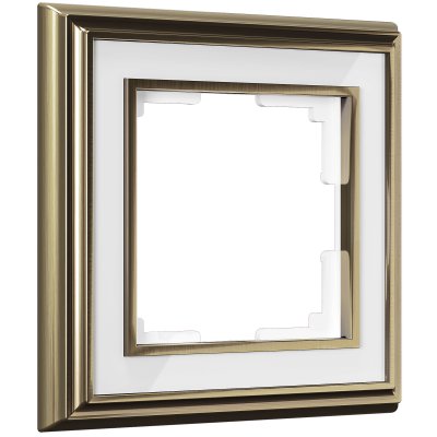 Рамка на 1 пост (бронза/белый) Werkel WL17-Frame-01