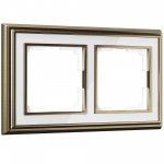 Рамка на 2 поста (бронза/белый) Werkel WL17-Frame-02