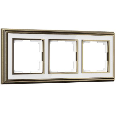 Рамка на 3 поста (бронза/белый) Werkel WL17-Frame-03