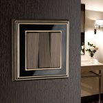 Рамка на 1 пост (бронза/черный) Werkel WL17-Frame-01