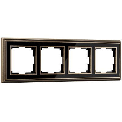 Рамка на 4 поста (бронза/черный) Werkel WL17-Frame-04