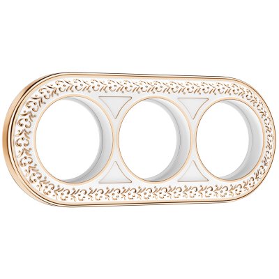 Рамка на 3 поста (белое золото) Werkel WL70-frame-03