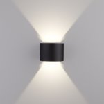Blade черный уличный настенный светодиодный светильник 1518 TECHNO LED Elektrostandard