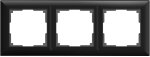Рамка на 3 поста (черный матовый) WL14-Frame-03 Werkel