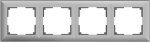 Рамка на 4 поста (серебряный) WL14-Frame-04 Werkel