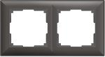Рамка на 2 поста (серо-коричневый) WL14-Frame-02 Werkel