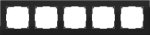 Рамка на 5 постов (черный алюминий) Werkel WL11-Frame-05