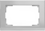 Рамка для двойной розетки (серебряный) WL04-Frame-01-DBL Werkel
