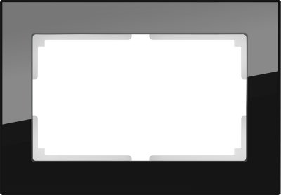 

Рамка для двойной розетки (черный) WL01-Frame-01-DBL Werkel, WL01-Frame-01-DBL черный, стекло