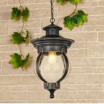 Barrel H черное золото уличный подвесной светильник IP44 GL 1025H Elektrostandard