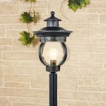 Barrel F черное золото уличный светильник на столбе IP44 GL 1025F Elektrostandard