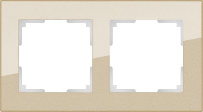 

Рамка на 2 поста (шампань) WL01-Frame-02 Werkel, WL01-Frame-02 шампань, стекло