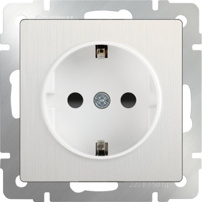 Розетка с заземлением и шторками (перламутровый рифленый) Werkel WL13-SKGS-01-IP44 Розетка с заземлением и шторками (перламутровый рифленый) Werkel WL13-SKGS-01-IP44
