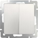 Выключатель  двухклавишный  (перламутровый рифленый) Werkel WL13-SW-2G