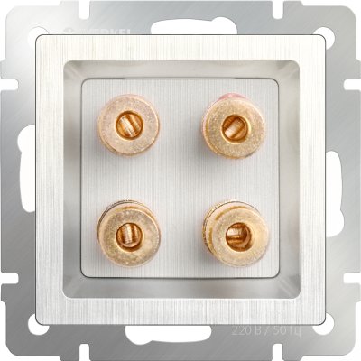 

Акустическая розетка (перламутровый рифленый) WL13-AUDIOx4 Werkel, WL13-AUDIOx4