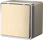 Выключатель одноклавишный влагозащищенный Gallant (шампань рифленый) WL15-01-02 Werkel