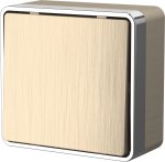 Выключатель одноклавишный проходной Gallant (шампань рифленый) Werkel WL15-01-03