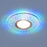 Встраиваемый точечный светильник с LED подсветкой 2220 MR16 CL прозрачный подсветка мульти Elektrostandard