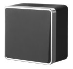 Выключатель одноклавишный влагозащищенный Gallant (черный/хром) WL15-01-02 Werkel