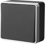 Выключатель одноклавишный проходной Gallant (черный/хром) WL15-01-03 Werkel