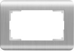 Рамка для двойной розетки (серебряный) WL12-Frame-01-DBL Werkel