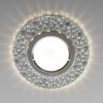 Встраиваемый точечный светильник с LED подсветкой 2224 MR16 CL прозрачный Elektrostandard