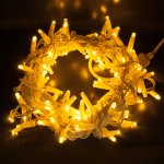 Праздничная гирлянда нить теплый белый с эффектом мерцания 10м IP65 400-101 Eurosvet