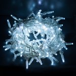 Праздничная гирлянда нить белый с эффектом мерцания 20м IP65 400-102 Eurosvet