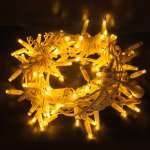 Праздничная гирлянда нить теплый белый с эффектом мерцания 20м IP65 400-102 Eurosvet