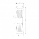 Tube double черный уличный настенный светодиодный светильник 1502 TECHNO LED Elektrostandard