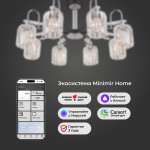 Люстра потолочная Eurosvet 70090/8 Tenia хром / графит