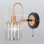 Настенный светильник Eurosvet 70090/1 Tenia латунь / черный