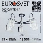 Потолочный светильник Eurosvet 70090/5 Tenia черный