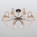 Потолочный светильник Eurosvet 70090/8 Tenia латунь / черный