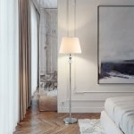 Торшер с абажуром Eurosvet 01072/1 Sortino хром