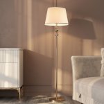 Торшер с абажуром Eurosvet 01072/1 Sortino золото